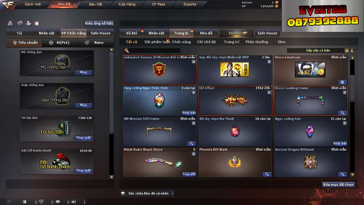 shop acc cf uy tin gia re